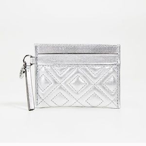 Tory Burch Fleming Metallic Slim Card Case